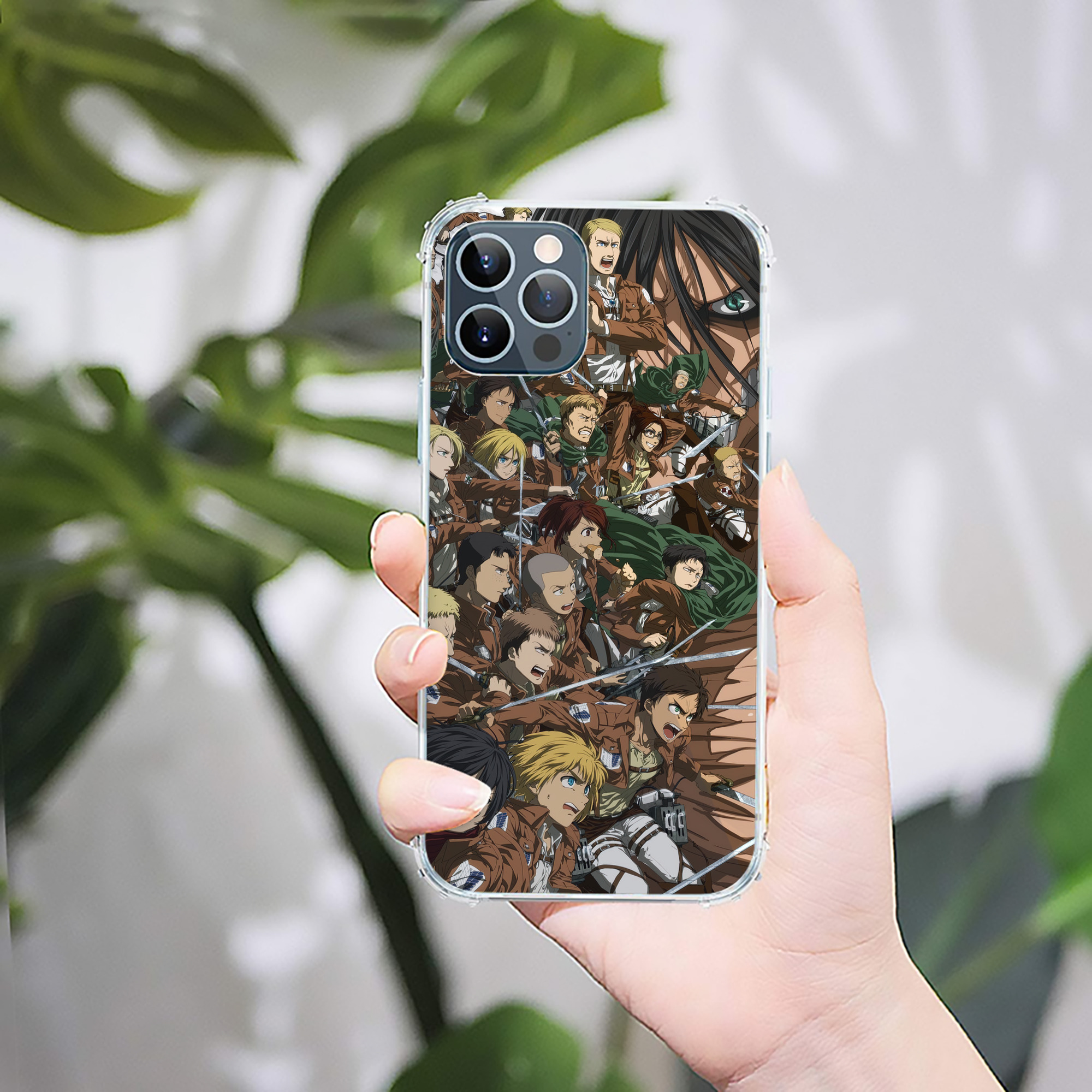 （画像用） 進撃の巨人 Attack on Titan 【iPhone 12シリーズ対応】透明スマホケース（クリアソフトケース）